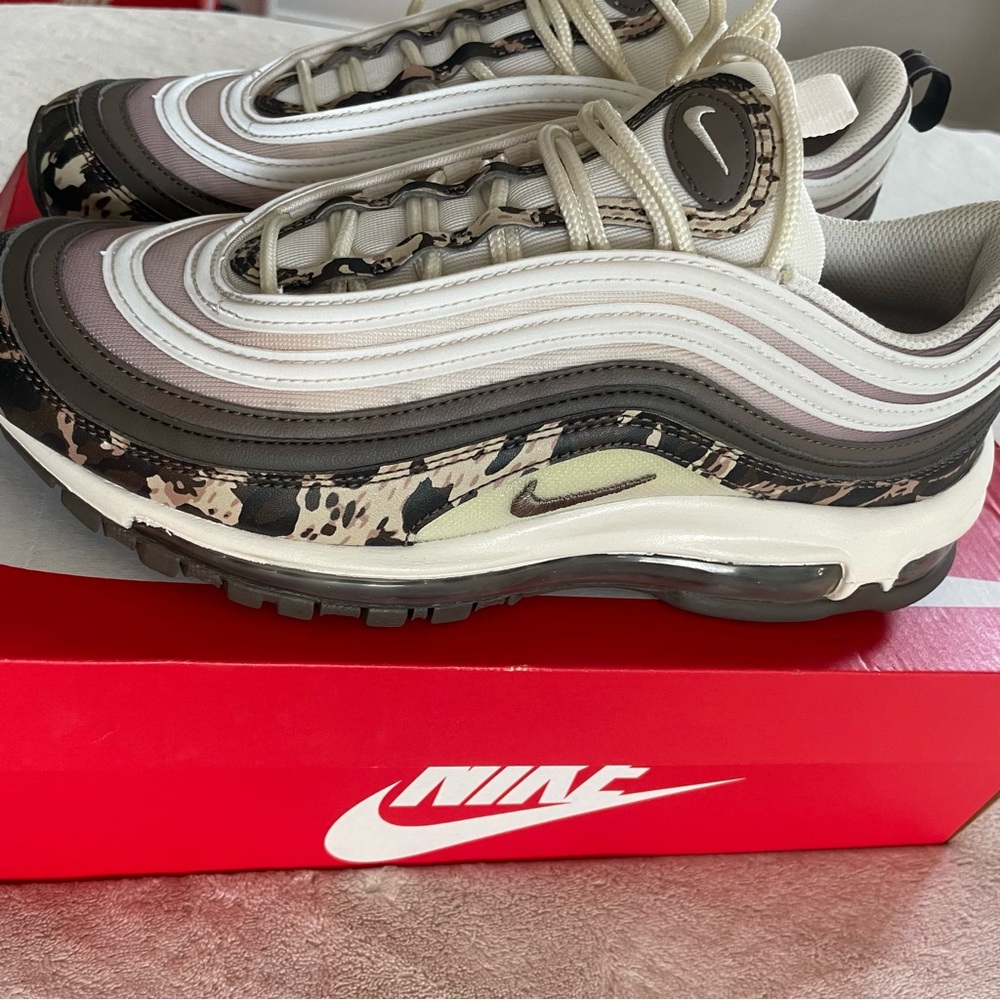 Nike Air Max 97 Sneakers in Cream and Brown